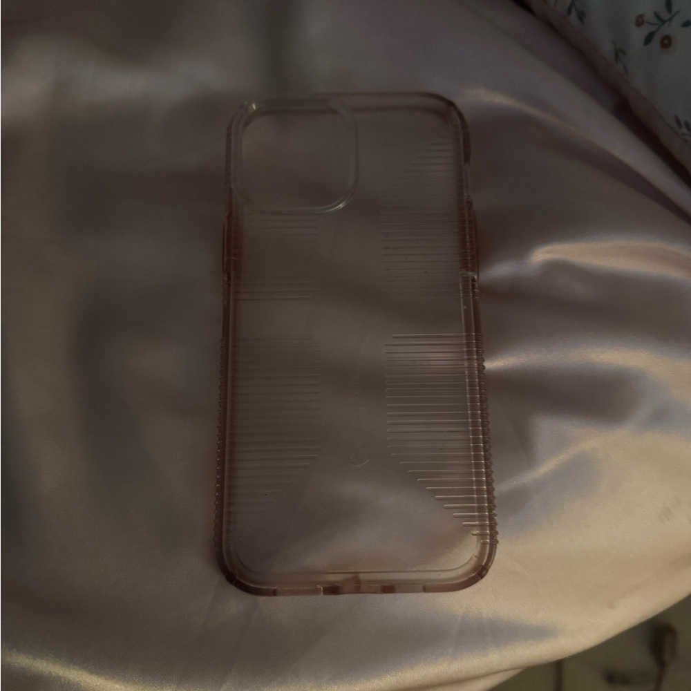 Gray Slim Leather Phone Case with Stitching